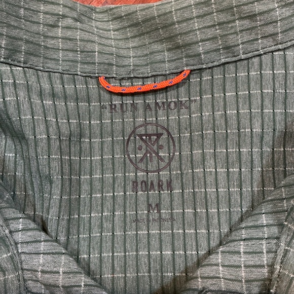 Roark Run Amok Bless Up Trail Shirt Green Grid Men’s M | Performance Travel - Picture 8 of 11